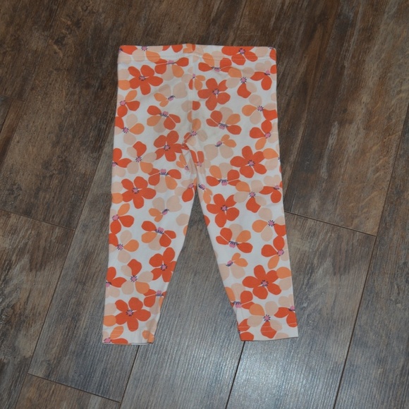 Carter's Orange Floral Capri Leggings - Picture 4 of 6